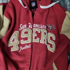 Vintage 49ers zip up hoodie